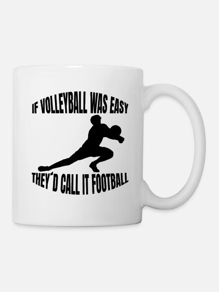 Volley-ball Volley-ball de plage cadeau Joueur de volley-ball - Mug blanc - blanc