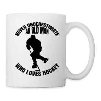 Cadeau de hockey Floorball Joueur de hockey sur gazon - Mug blanc - blanc - Droite