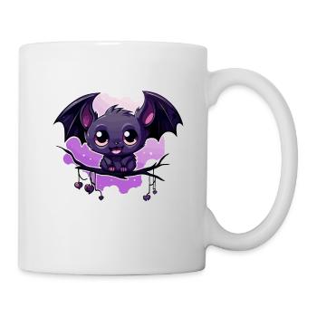 Costume d'Halloween motif chauve-souris mignon - Mug blanc - blanc - Droite