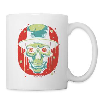 He lives in his holy temple, skull - Mug - white - Right