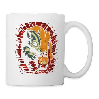 Der Stinktier mit der Lampe im Verlies - Tasse - Weiß - Rechts