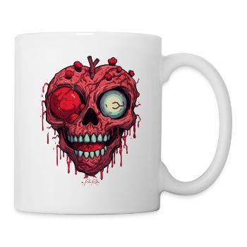 Geischt Herz eines Zombie - Tasse - Weiß - Rechts