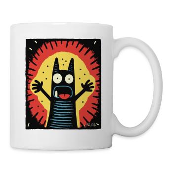Regarde-moi! L’attention du chat - Mug blanc - blanc - Droite