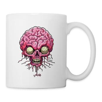 No Brainpower: A Super Alien Zombie Brain - Mug - white - Right