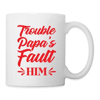 Si nous avons des ennuis, c’est la faute de mon papa 5 - Mug blanc - blanc - Droite
