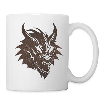 Fantasy Dragon Anime Dragon Head Reptile mythique - Mug blanc - blanc - Droite