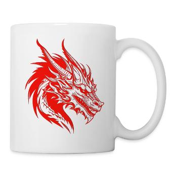 Fantasy Dragon Anime Dragon Head Reptile mythique - Mug blanc - blanc - Droite