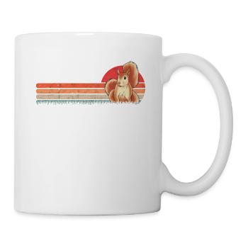 Eichhörnchen Écureuil rétro - Mug blanc - blanc - Droite