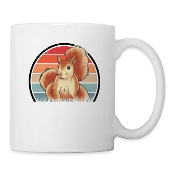 Eichhörnchen Retro Squirrel - Mug - white - Right