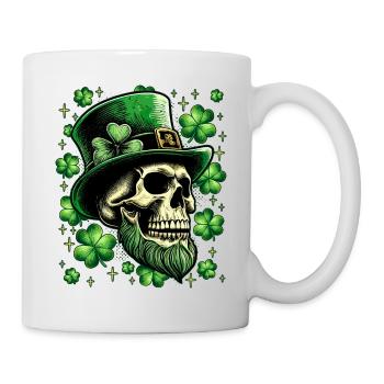 St. Patrick's Day Irish Skull - Mug - white - Right