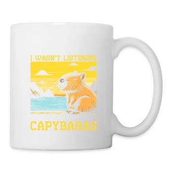 Thinking about Capybaras - Tasse - Weiß - Rechts