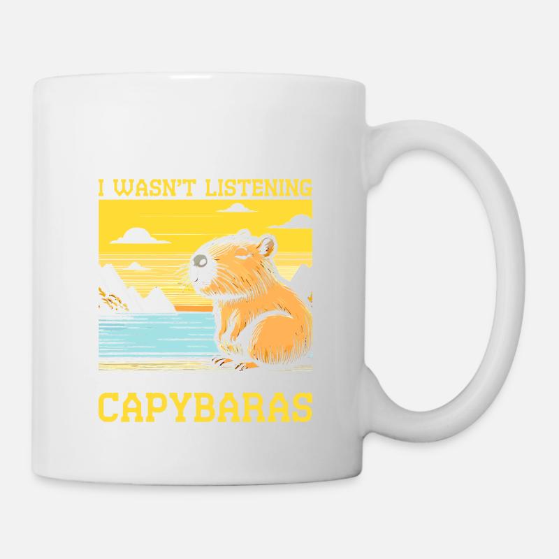 Thinking about Capybaras - Tasse - Weiß