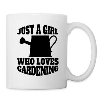 Garten Geschenk Hobbygärtnerin Gärtnerin Blumen - Tasse - Weiß - Rechts