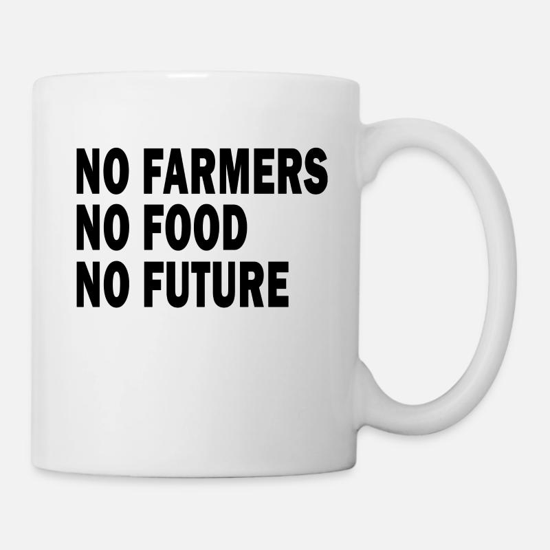 Protestation paysanne Pas d’agriculteurs Pas de nourriture Pas d’avenir - Mug blanc - blanc