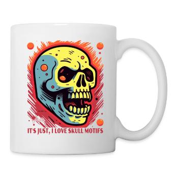 I love skull motifs - Mug - white - Right