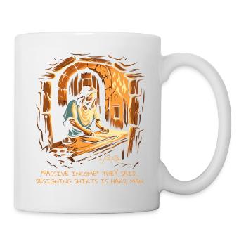 Passive Income: Designer Jesus - Mug - white - Right