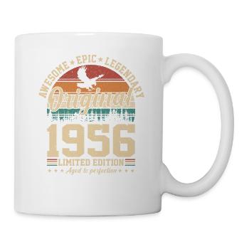 68 Anniversaire Millésime 1956 Rétro - Mug blanc - blanc - Droite
