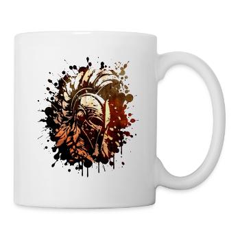 Casque Spartan Spartan Warrior Gladiator - Mug blanc - blanc - Droite