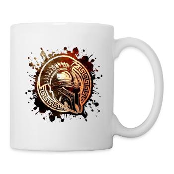 Spartaner Helm Motivation Gladiator - Tasse - Weiß - Rechts
