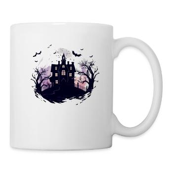 Halloween Geisterhaus Spukhaus Horror Halloween - Tasse - Weiß - Rechts