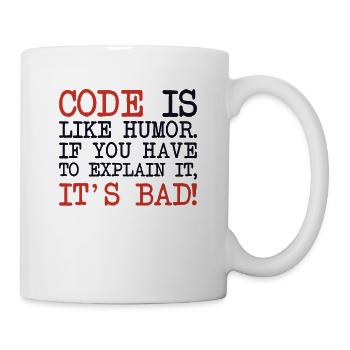 Explication du code Développeur Développeur de logiciels - Mug blanc - blanc - Droite