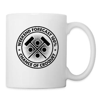 Prévisions du week-end 100% de chances de croquet - Mug blanc - blanc - Droite