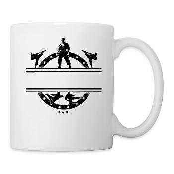 Karate Taekwondo Personalisierbar Namen Geschenk - Tasse - Weiß - Rechts