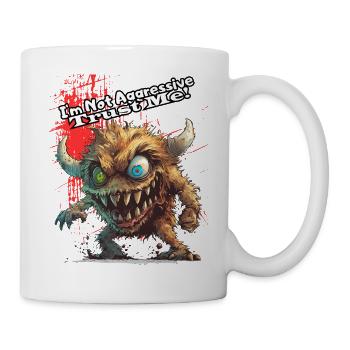 Je ne suis pas agressif croyez-moi, Humour, Spaß, Fun, - Mug blanc - blanc - Droite