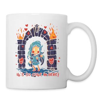 Anime Mädchen und der niedliche Kerker - Tasse - Weiß - Rechts