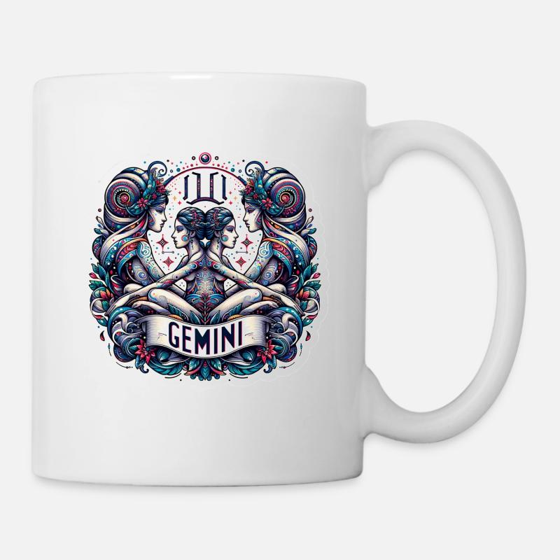 Signe du zodiaque Gémeaux - Mug blanc - blanc