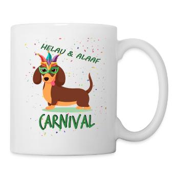 Teckel, Carnaval, Carnaval, Helau, Alaaf - Mug blanc - blanc - Droite