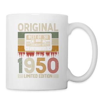 Style rétro légendaire du 74e anniversaire des années 1950 - Mug blanc - blanc - Droite