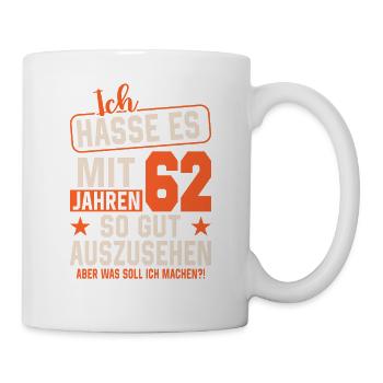 Legendär mit 62 Jahren - Tasse - Weiß - Rechts