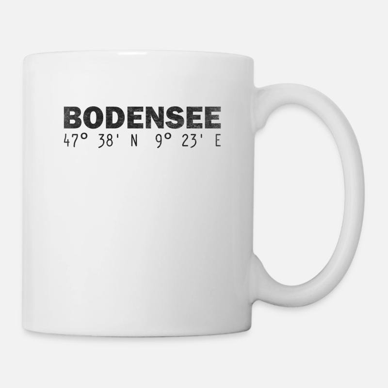 Bodensee Koordinaten - Tasse - Weiß