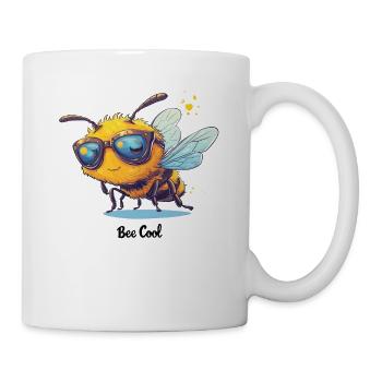 Bee Cool Imker Geschenk für Bienenliebhaber - Tasse - Weiß - Rechts