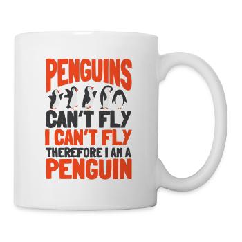 Les pingouins ne peuvent pas voler Oiseau de mer Manchot royal Pingouin - Mug blanc - blanc - Droite