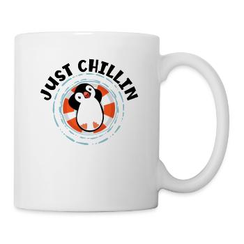 Just Chillin Manchot empereur Oiseau de mer Manchot royal - Mug blanc - blanc - Droite