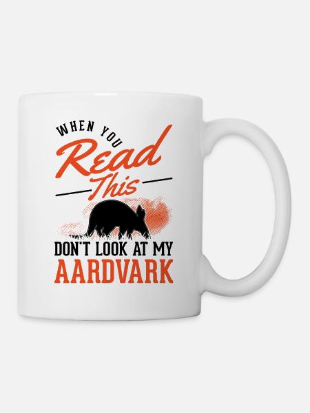 Erdferkel Geschenk Aardvark - Tasse - Weiß