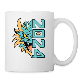 Drache 2024 Chinesisches Neujahr Jahr des Drachen - Tasse - Weiß - Rechts