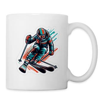 Skifahrer - Tasse - Weiß - Rechts