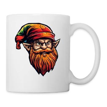 Kobold Zwerg mit Bart und Zipfelmütze Irland - Tasse - Weiß - Rechts