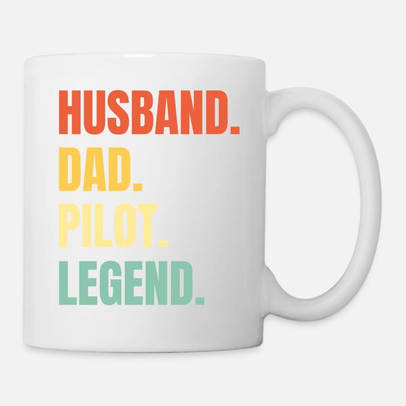 Mari Papa Pilote Légende - Mug blanc - blanc