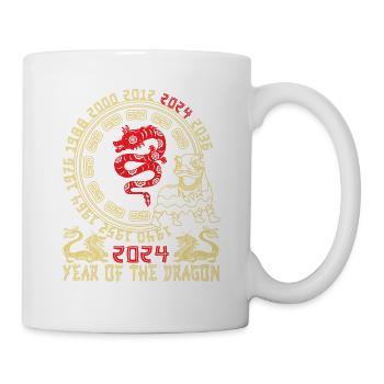Nouvel An chinois Année du Dragon 2024 - Mug blanc - blanc - Droite