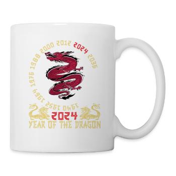 Nouvel An chinois Année du Dragon 2024 - Mug blanc - blanc - Droite
