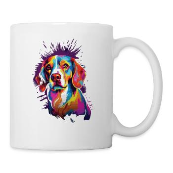Watercolor Colorful Beagle - Mug - white - Right