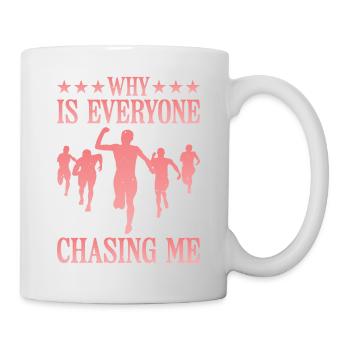 Pourquoi tout le monde me poursuit-il 5 - Mug blanc - blanc - Droite