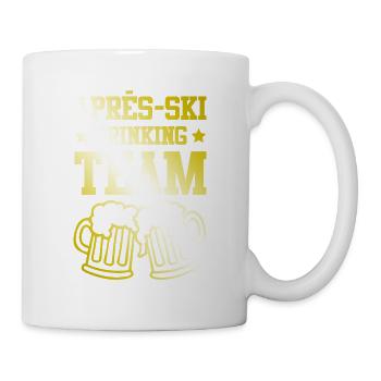 Équipe de beuverie après-ski - Mug blanc - blanc - Droite