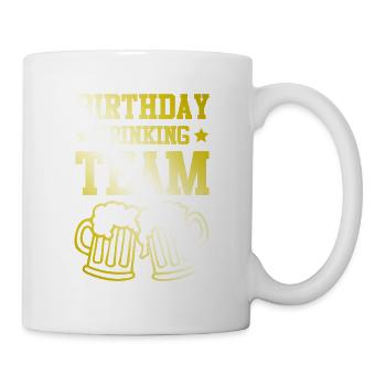 Équipe de beuverie d’anniversaire - Mug blanc - blanc - Droite