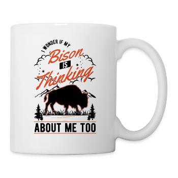 Buffle Cadeau Bison Buffallo Buffle d’eau - Mug blanc - blanc - Droite