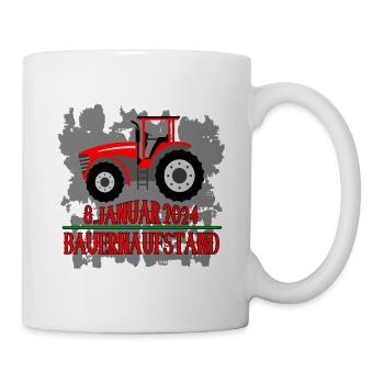 8 Januar 2024 Bauernproteste Bauernaufstand Streik - Tasse - Weiß - Rechts